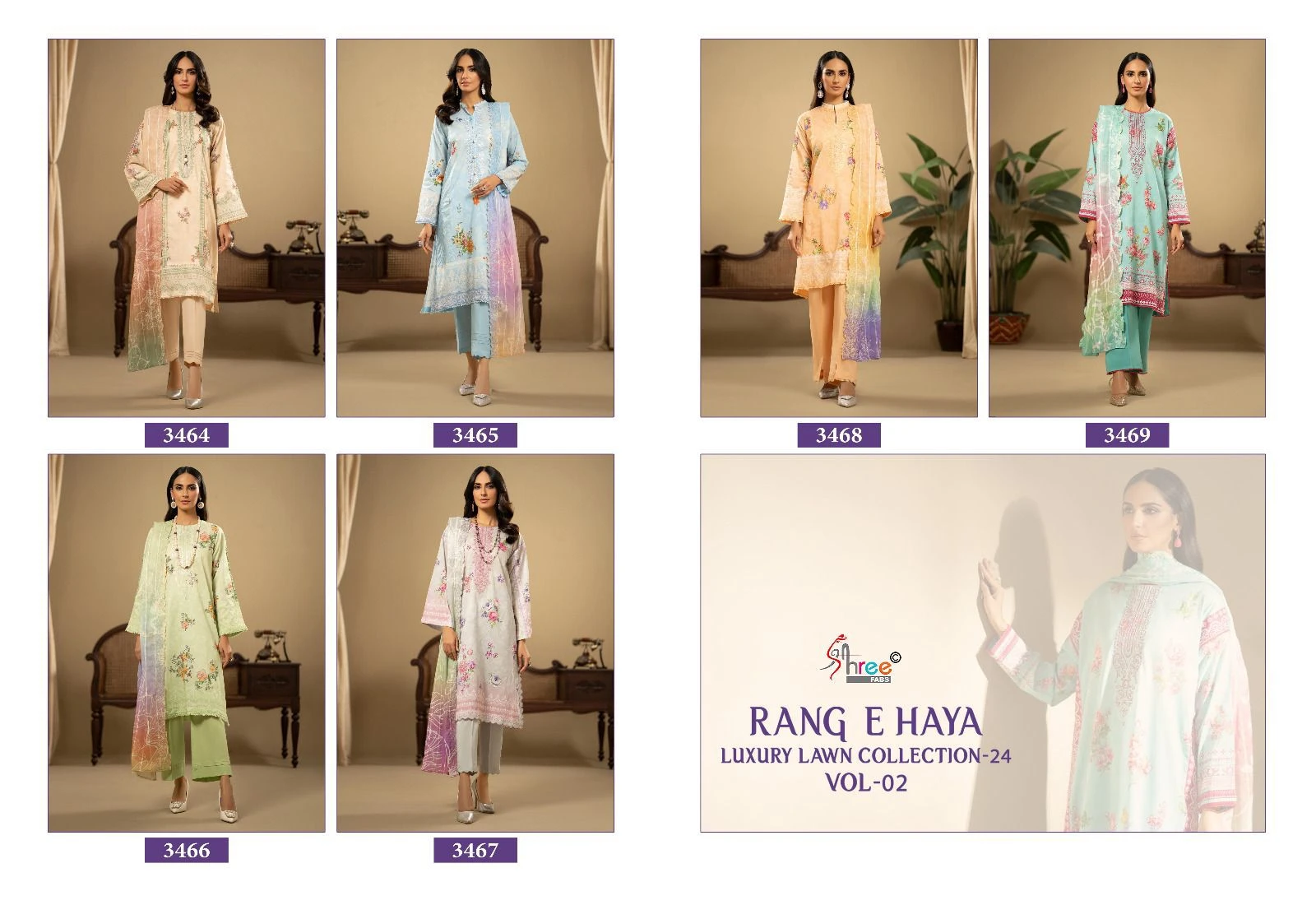 RANG E HAYA LUX LAWN COLLECTION VOL-02